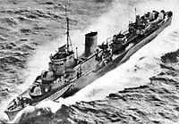 Grom-class destroyer ORP Błyskawica was one of the nine warships that escorted Convoy SL 129.