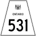 Highway 531 marker