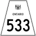 Highway 533 marker