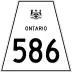 Highway 586 marker