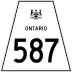 Highway 587 marker