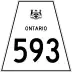 Highway 593 marker