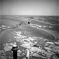 Opportunity took this picture of a rock informally named 'Marquette Island' as it approached the rock for investigations that have suggested the rock is a stony meteorite.