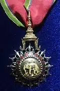 Badge of the Knight Commander (2nd Class) and the Commander (3rd Class) of Order of the White Elephant