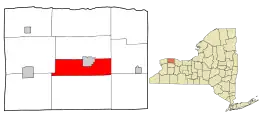 Location in Orleans County and the state of New York.