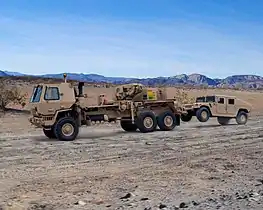An Oshkosh-produced M1089 A1P2 MTV wrecker in A-kit configuration