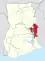Location of Oti Region in Ghana