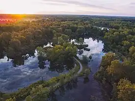 Aerial view from Fishing Access Road
