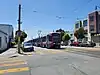 A train at Broad and Capitol, 2023