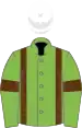 Light green, brown braces and armlets, white cap