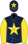 Dark blue, yellow star and sleeves, yellow star on cap