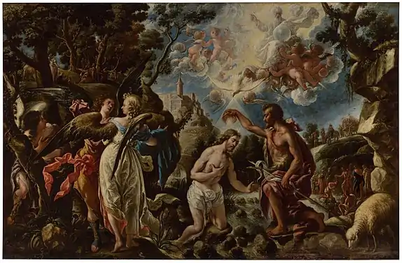 El bautismo de Cristo, (1667) 230 x 356&nbsp;cm, Museo de Huesca/Museo del Prado