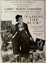 Ad for the comedy short film Passing the Buck&nbsp;[it]inThe Moving Picture World