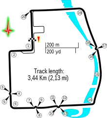 Layout of the Beijing Olympic Green Circuit