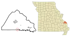 Location of Biehle, Missouri