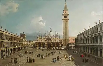 Canaletto, Piazza San Marco, Venice&nbsp;[it], c. 1730–1735
