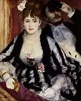 La Loge; Pierre-Auguste Renoir; 1874; oil on canvas; 80 x 63.4&nbsp;cm; Courtauld Gallery (London)
