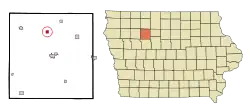 Location of Havelock, Iowa