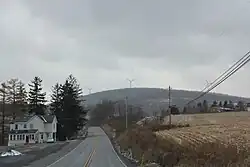 PA 164 westbound in the Juniata Township village of Blue Knob