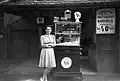 Commercial popcorn maker in the 1940s.