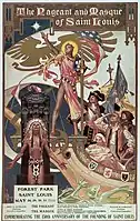 Leyendecker-illustrated poster for The Pageant and Masque of St. Louis, Forest Park, May 28–31, 1914