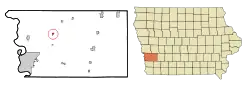 Location of Underwood, Iowa