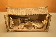 A pottery gristmill from the Han dynasty (202 BC – AD 220)