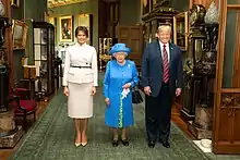 President Donald Trump and First Lady Melania Trump with Queen Elizabeth II at Windsor Castle, 2018