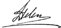 Princess Helen's signature