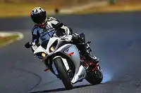 A Yamaha YZF-R1 998 cc (60.9 cu in) superbike.