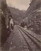 NMR line showing rails and rack in 1900