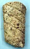 Recently discovered fragment of a braid of hair of Narseh's bust, from the Sassanian Paikuli Tower, Sulaymaniyah Museum