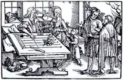 A calculation table&nbsp;[de], used for arithmetic using Roman numerals