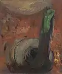 Green Death; by Odilon Redon; c.1905; oil on canvas; 54.9 x 46.3&nbsp;cm; Museum of Modern Art