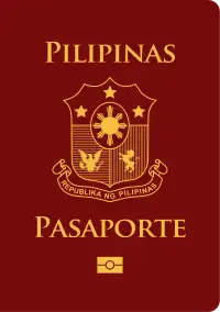Current version of the Philippine passport, equipped with biometric technology.