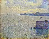Théo van Rysselberghe, 1887, Sailboats and Estuary, oil on canvas, 50.2 x 61 cm, Musée d'Orsay