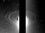 Rings of Neptune taken in occultation from 280,000&nbsp;km