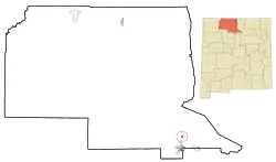 Location of Alcalde, New Mexico