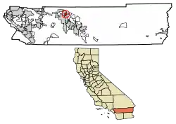 Location of Garnet in Riverside County, California.