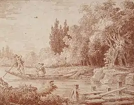 Boat Journey (1774), sanguine, 28.9 x 36.5&nbsp;cm., National Museum in Warsaw