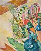 Robert Delaunay, 1907, Still Life with a Parrot, oil on canvas, 82.5 x 66.5&nbsp;cm, Unterlinden Museum. Another version of that painting belongs to the Thyssen-Bornemisza Museum.