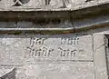 South porch instruction to worshipers: "go not away unless you say an Ave Maria"