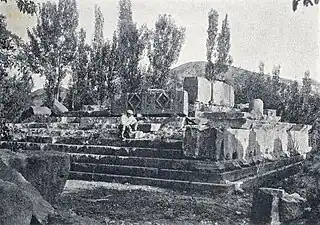 The ruins in the early 20th century (published in 1918)