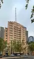 Former Police Headquarters, Russell Street, Melbourne; built 1940; an example of interwar brick moderne heavily influenced by North American skyscrapers