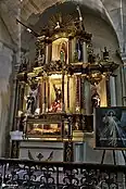 The left retable dedicated to the Black Nazarene