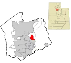 Location within Salt Lake County and the State of Utah.