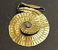Sarasau hoard gold pendant, Romania, 1300-1200 BC.