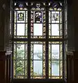 View of the Rhine through one of the stained glass windows