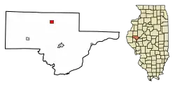 Location of Littleton in Schuyler County, Illinois.