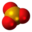 Space-filling model of the monomer as found in the gas phase